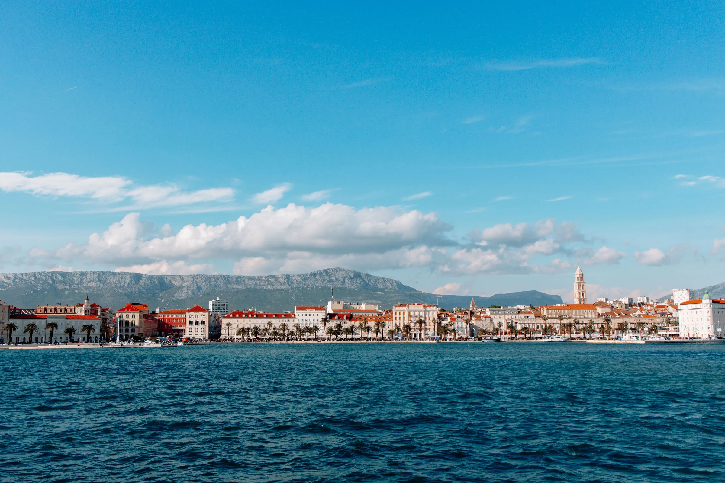 Split waterfront and the Dalmatian coast