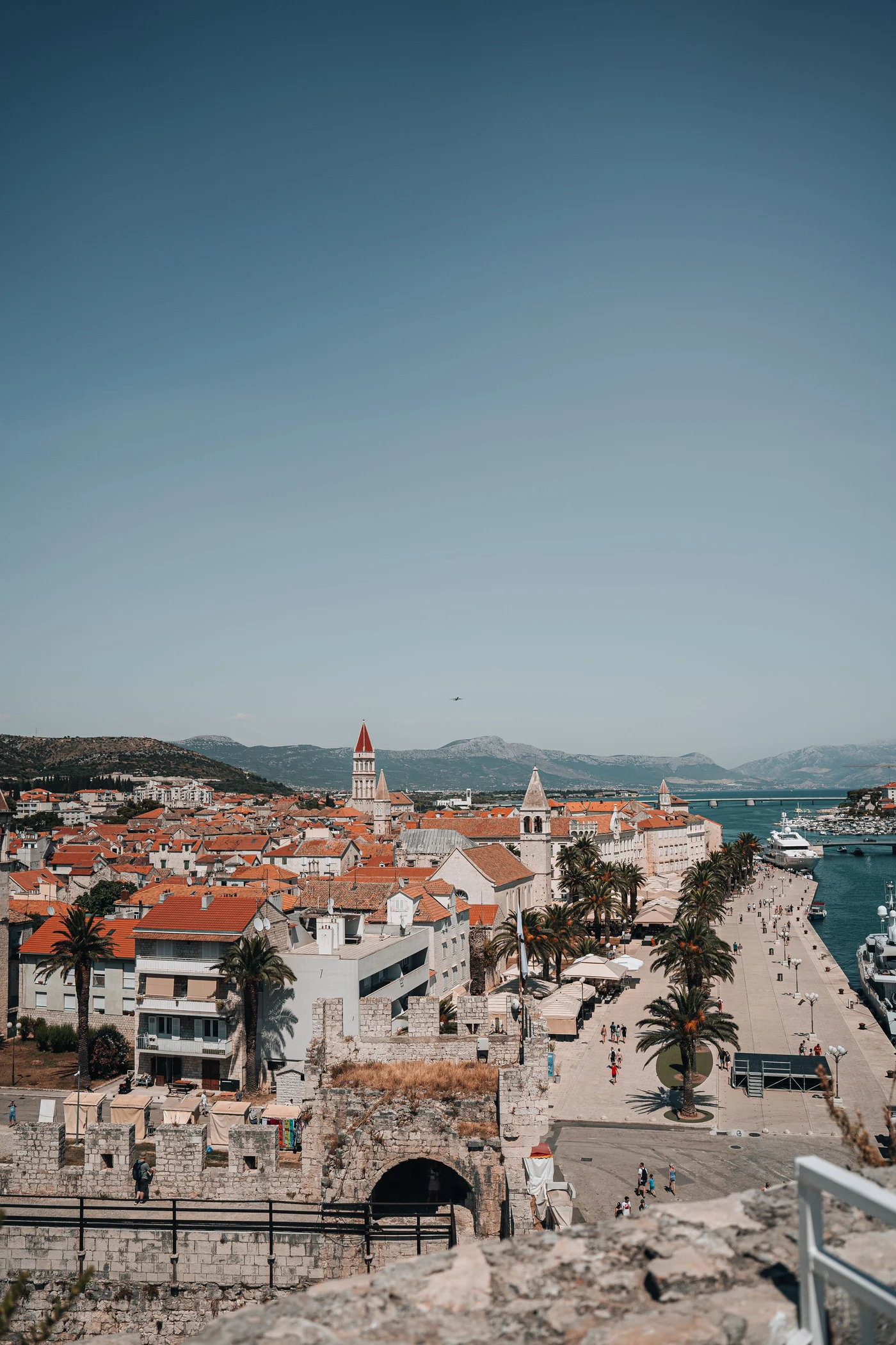 Trogir and the coastline near Split Airport